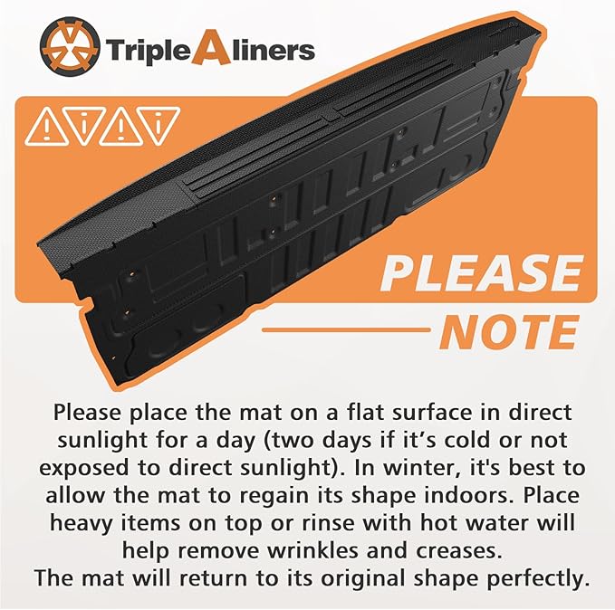 TripleAliners Compatible with Ford Super Duty 2023-2025 2026 F250/F350/F450 Accessories Tailgate Mat with Tailgate Cap Top Protector Full-Coverage All Weather Truck Bed Cover Liner Replacement