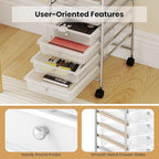 Giantex Rolling Storage Cart with 10 Drawers, Utility Cart with Tabletop, Drawer Organizer with Wheels for Craft Art Paper Tool, Mobile Organization & Sorting for Office Home School School Supplies