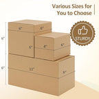 Eupako 6x6x6-Small-Shipping-Boxes-30-Pack-Brown-Corrugated-Box-Mailers, Cardboard Boxes for Packaging Small Business, Mailing