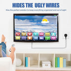 Floor Cable Cover, Low Profile Cable Hider for Wires, Self Adhesive Cord Hider for Wall, Cord Covers Wall Mounted Tv, for Offices, Gym, Exhibitions (Gray, 10 Feet)
