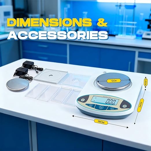 CGOLDENWALL High Precision Lab Scale Digital Analytical Electronic Balance Laboratory Precision Scale Jewelry Scales Kitchen Precision Weighing Electronic Scales 0.01g Calibrated (2000g, 0.01g)