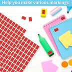 Starboling Color Coding Labels,3000 PCS 1/2" x 3/4" Red Rectangular Colored Labels Stickers,for Garage Sale,Price Tags,File Folder Tabs,and Classroom Organization