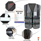 A-SAFETY grey hi vis vest