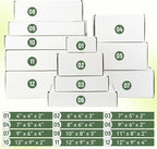 25 Pack 8"x6"x4" inch Small Shipping Boxes White Corrugated Cardboard Box for Small Business, Mailer, Shipping, and Packing
