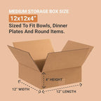 AVIDITI 12 x 12 x 4 Corrugated Cardboard Boxes, Flat 12"L x 12"W x 4"H, Pack of 25 | Shipping, Packaging, Moving, Storage Box for Home or Business, Strong Wholesale Bulk Boxes