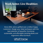 UPLIFTDESK E7 LED Desk Lamp with Clamp, Black Lamp with Silver Base