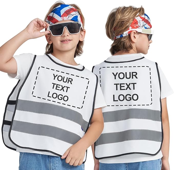 A-SAFETY Kids High Vis Reflective construction Safety vest customized LOGO