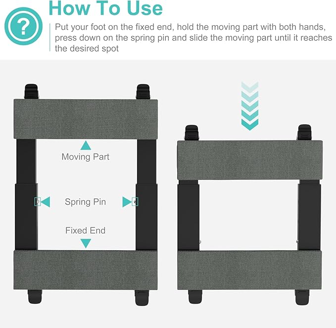 Heavy Duty Furniture Moving Dolly - Adjustable Furniture Movers with 4 Swivel Casters Wheels, Small Wood & Metal Floor Flat Dollies Cart, One Pack