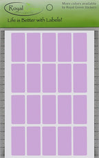 Royal Green Stickers Rectangular Labels in Purple (40mm x 19mm) 1.57 inch x 0.75 inch - 2000 Pack