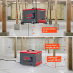 Abestorm 70 Pints Crawl Space Dehumidifiers, Compact Portable Commercial Dehumidifier Up to 1,000 sq. ft. Auto Defrost, Memory Starting Crawlspace dehumidifiers