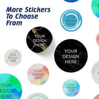 100 Custom Vinyl Stickers - Upload Your own Image, Text, Design, Logo - Personalized Logo Labels for Handmade, Packaging, Bottle, Jars, Candle, Brand Stickers (Black Gold Marble, 2x2)