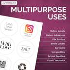 NextDayLabels - Round Labels 3.33 Inch - 150 Printable Labels (25 Sheets x 6)