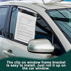 Generic Clip-On Window Form Holders - 9" x 13" Clear Pouch Form Holders for Car Dealership - Convenient Document Display Solution - Pack of 100