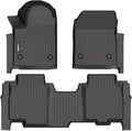 Floor Mats Custom for Chevrolet Silverado EV 2024-2025 2026 All Weather Protection TPE Heavy Duty Non-Slip Automotive Floor Liners Fits Front& 2nd Row Chevy Full Set Accessories, Black