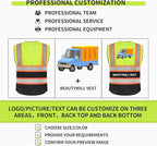 BeautyWill Custom Logo Safety Vest Class2 High Visibility Reflective Vest Breathable Construction Vest