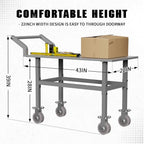 Work Height Platform Truck Cart, 2000LBS Weight Capacity Platform Cart with 5Inch Caster Provide Comfortable 28 Inch Working Platform Allow to Transport and Perform Easily Without Excessive Bending