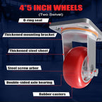 2IN1 Heavy Duty Panel Truck Cart,42" x 24" Flatbed Cart w/1Front&2 Side Handrails,2200 lbs Capacity Drywall Cart&Lumber Cart, Platform Truck w/2 Swivel Casters, All-Steel Hand Truck,Push Cart
