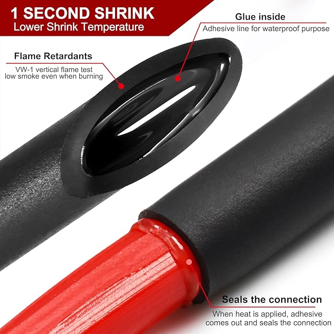 Chanzon 3:1 Ratio - 80ft Roll - Heat Shrink Tubing 5/8" (15mm) - Marine Grade Waterproof Adhesive Lined - (25M Total Length) Clear/Transparent Polyolefin Sleeving Wrap Shrinking 3 to 1 Ratio 1pcs