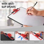 Clipboards with Pen Holder A4 Size 12.5x9 Inch Aluminum Protection Edge Clip Board for Classrooms, Offices, School, Doctor, Coaches [Upgraded Clip] (Black, 2 Pack)