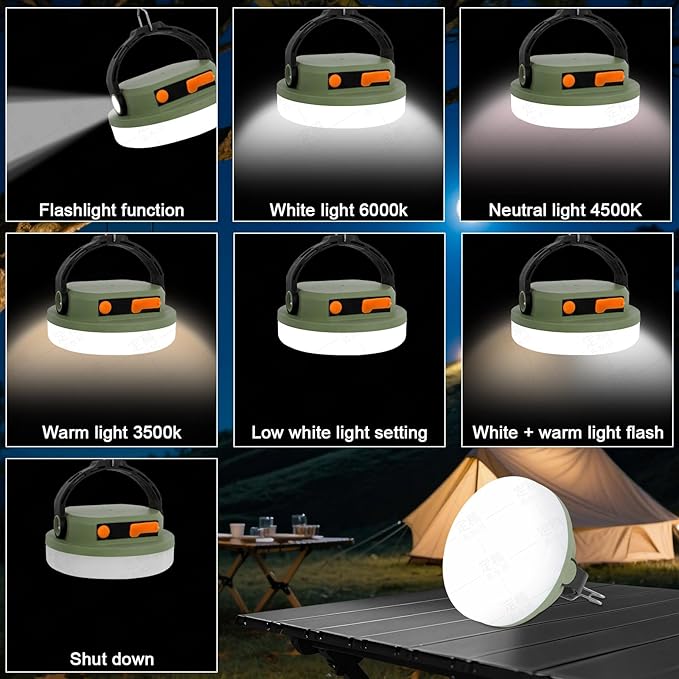 Rechargeable Camping Light MAYDENG 4000mAh , 100W, Waterproof LED Light. Suitable for Outdoor Emergencies, Hiking, and Backpacking.
