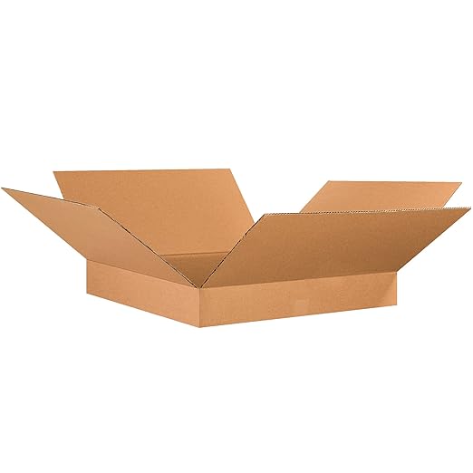 TAPE LOGIC 26x26x4 Flat Corrugated Boxes, Flat, 26L x 26W x 4H, Pack of 15 | Shipping, Packaging, Moving, Storage Box for Home or Business, Strong Wholesale Bulk Boxes