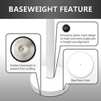 VIP Crowd Control Retractable Belt Stanchion Queue Safety Barrier Set, 36" Ht, 78" Belt (2 WHT Posts Red Belt)