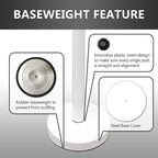 VIP Crowd Control Retractable Belt Stanchion Queue Safety Barrier Set, 36" Ht, 78" Belt (2 WHT Posts Black/Yellow Belt)