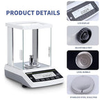 Analytical Balance 0.0001g*120g Laboratory Scale 0.1mg Accuracy High Precision Lab Scale Jewelry Scale Digital Scale 0.0001g (0.1mg*120g with Calibration Weight)