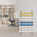Wall Mount Art Print Blueprint Holder, 9-Tier Blueprint Holder, 15lbs Each Tier Load-bearing Capacity, Wall Mount Blueprint Storage Rack for Frequently Work with Blueprints and Rolled Documents