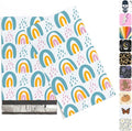 Package Mint Poly Mailers Cute Shipping Bags for Clothing, Plastic Mailing Bags for Small Business Self Seal, Non-Padded Waterproof Packaging Envelope, 6x9 Boho Rainbow, 200 Pack