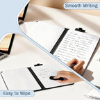 8.4" x 6" Portable White Board Dry Erase Notebook, PU Leather Shell Double Sided Folding Whiteboards with 3 Pens, Small Travel Dry Erase Board for Study, Meeting, Planning,doodling,Gift for Child