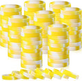Liliful 100 Pcs Silicone Rubber Wristbands Rubber Wristband Bracelet Bands for Silicone Wristbands for Women Men(Yellow and White)