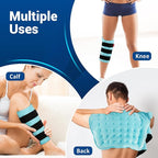 Comfytemp Extra Large Calf Shin Splint Ice Packs for Injury Reusable Gel, FSA Eligible HSA, Knee Cold Pack, Hot Cold Compress Sleeve for Swelling, Tendonitis, Elbow, Leg, After Surgery Gift, 2 Pcs
