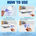 500 Pack 5mil 2.25“x3.75" Thermal Laminating Pouches Badge Laminate Pouches Clear Laminated Luggage Tags Printable Laminator Pouches for Business Permits Cards (100, 3"x4"-5mil)