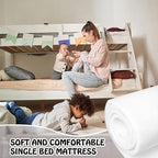 Amylove Polyurethane Foam 24" x 72" High Density Cushion Upholstery Foam Sheet for Seat Replacement DIY Projects Chairs Headboards Sofas Home(1/2" x 24" x 72",White)