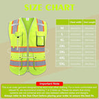 Reflective Safety Vest for Men Women, High Visibility Safety Vest with 8 Pockets Zipper Front, Meets ANSI Standards