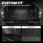 LASFIT Bed Mat for Nissan Titan 2017-2024 & Titan XD 2016-2024 5.6FT/67 inchs (Not Fit Equipped Truck Bed Storage), All Weather TPE Custom Fit Truck Bed Mat Liner for 17-24 Titan & 16-24 Titan XD