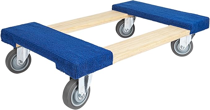 Heavy Duty Furniture Dolly Fully Assembled with Four Wheels- 30" x 18"- 900 Pound Capacity for Easy Moving and Transport