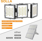 2025 Elite New Upgraded LED Flood Light Outdoor 150W 25500lm Stadium Flood Lights, 5000K Daylight White, IP66 Waterproof Adjustable 3-Head Floodlight for Street, Stadium, Parking Lot