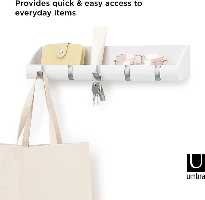 Umbra Cubby Entryway Organizer, White