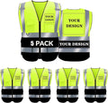BeautyWill Custom Safety Vest Logo Class 2 High Visibility Reflevtive Vest Outdoor Protective Workwear