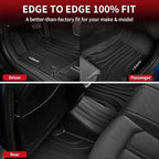 LASFIT Floor Mats for Hyundai Elantra 2026 2025 2024 2023 2022 2021 (Only Fit Gas & Automatic) & Elantra N 2022-2025 (Only Fit Automatic) Custom Fit TPE All Weather Floor Liners Car Mats, Black