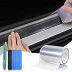 Lypumso Clear Vinyl Wrap Tape, Universal Car Door Edge Guard Door Sill Protector, Transparent Paint Protection Film for Most Cars Rearview Mirror Handle Bumper Window Stair (6inch x 30ft)