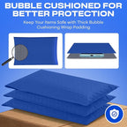 Royal Blue Poly Bubble Mailers 8.5x12 inch #2 | Self Seal Padded Envelopes | Cushioned Bubble Mailer | Usable Size 8.5x11 | Water Proof | Lightweight mailing Shipping Bags | 100 Pack Bulk