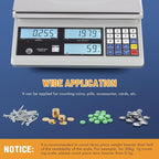 Bonvoisin Industrial Counting Scale Digital Scale for Parts and Coins kg/g/lb Electronic Gram Scale Inventory Counting Scale Industrial Parts Coins Piece Counting Scale (15kg/33lb, 0.1g)