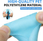 Automotive Wire Loom Tubing, Split Braided Cord Protectors from Pets No Chew, Flexible Cable Sleeve Cable Management for TV/Computer/Electric Wires (Sky Blue, 5/16"-25ft)