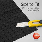 RESILIA Truck Bed Mat Liner – Universal Size, Durable Heavy-Duty All-Weather Protection for Your Truck, Cargo Van, or SUV, Pickup Accessories, Trim to Fit, Black, Thick 4 Foot x 8 Foot, Made in USA