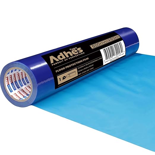 ADHES Floor Protection Film, Self Adhesive Floor Protector for Moving and Construction, 24 inch x 200', Protection of Hardwood, Tile, Other Hard Surfaces