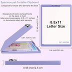 Clipboard with Storage,Three-Tier Box Clipboards(Letter Size),Storage Clipboard with Clip Form Holder Clipboards,Dry Erase Clip Boards 8.5x11 with Storage for Office School Supplies Clip Board