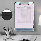 Clipboard with Storage,Storage Clipboard with Pen Holder,Heavy Duty Plastic Storage Clipboard with Low Profile Clip, Clipboard Folder, Teacher Must Haves, Office Supplies,owl on Branch